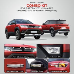 BODY CHROME COMBO KIT BREZZA 2022 (SET OF 5 ITEMS, 19 PCS)