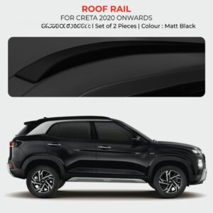 ROOF RAILS Compatible for (MATTE BLACK) CRETA 2020 (SET OF 2)