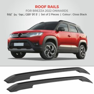 ROOF RAIL Compatible for GLOSSS BLACK BREZZA 2022 (SET OF 2)