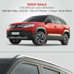 ROOF RAIL Compatible for SILVER BLACK BREZZA 2022 (SET OF 2)